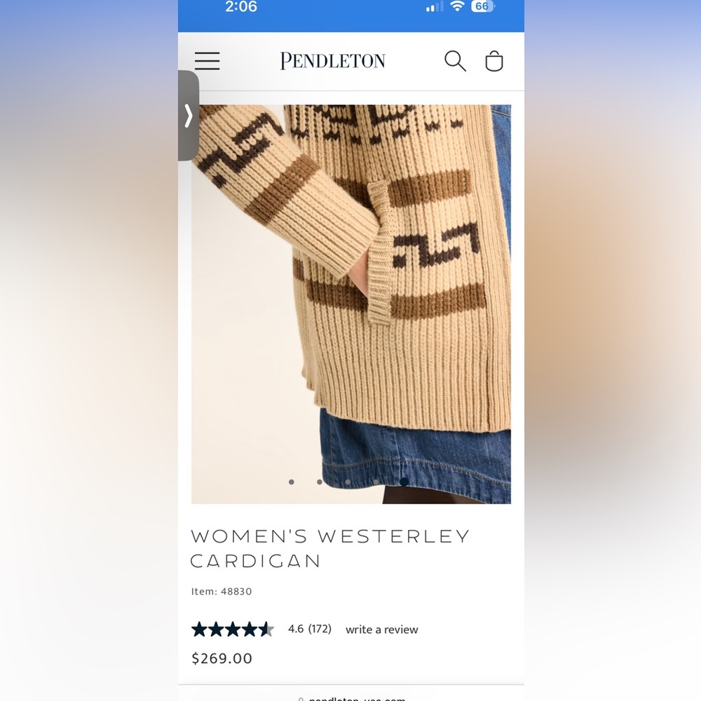 Westerley Cardigan lambswool, features two pockets plus a two-way zipper.NWT - Picture 7 of 9